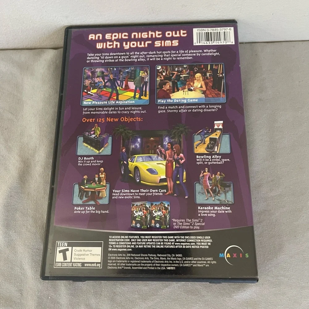 ⭐️ The Sims 2 Nightlife PC CD Game 2005 Electronic Arts EA Maxis CD-ROM Online